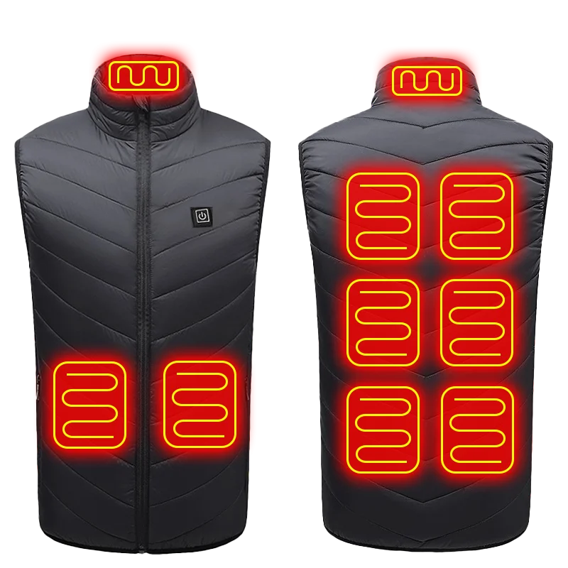 USB Heated Vest | 21 Heating Zones, 4-Switch Control