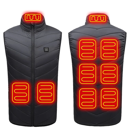 USB Heated Vest | 21 Heating Zones, 4-Switch Control