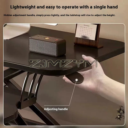 Foldable Laptop Desk with Storage & Keyboard Tray