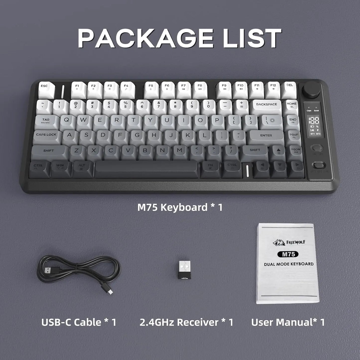 ATTACK SHARK M75 Wireless Gaming Keyboard