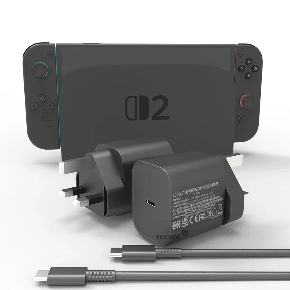 60W USB-C Fast Charger for Switch 2