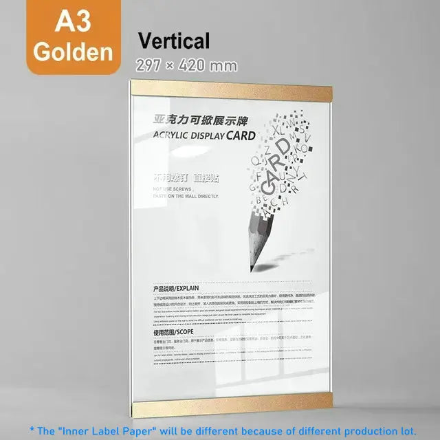Magnetic Acrylic Photo Frame, Adhesive Mount