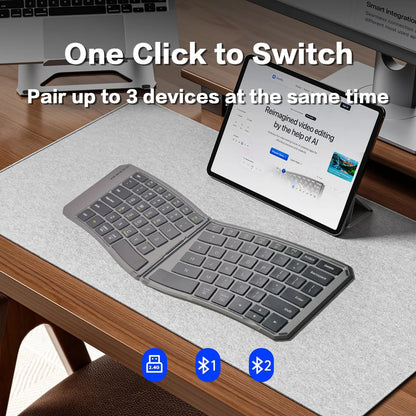 Ergonomic Foldable Bluetooth Keyboard