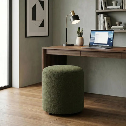 Round Vanity Ottoman Stool