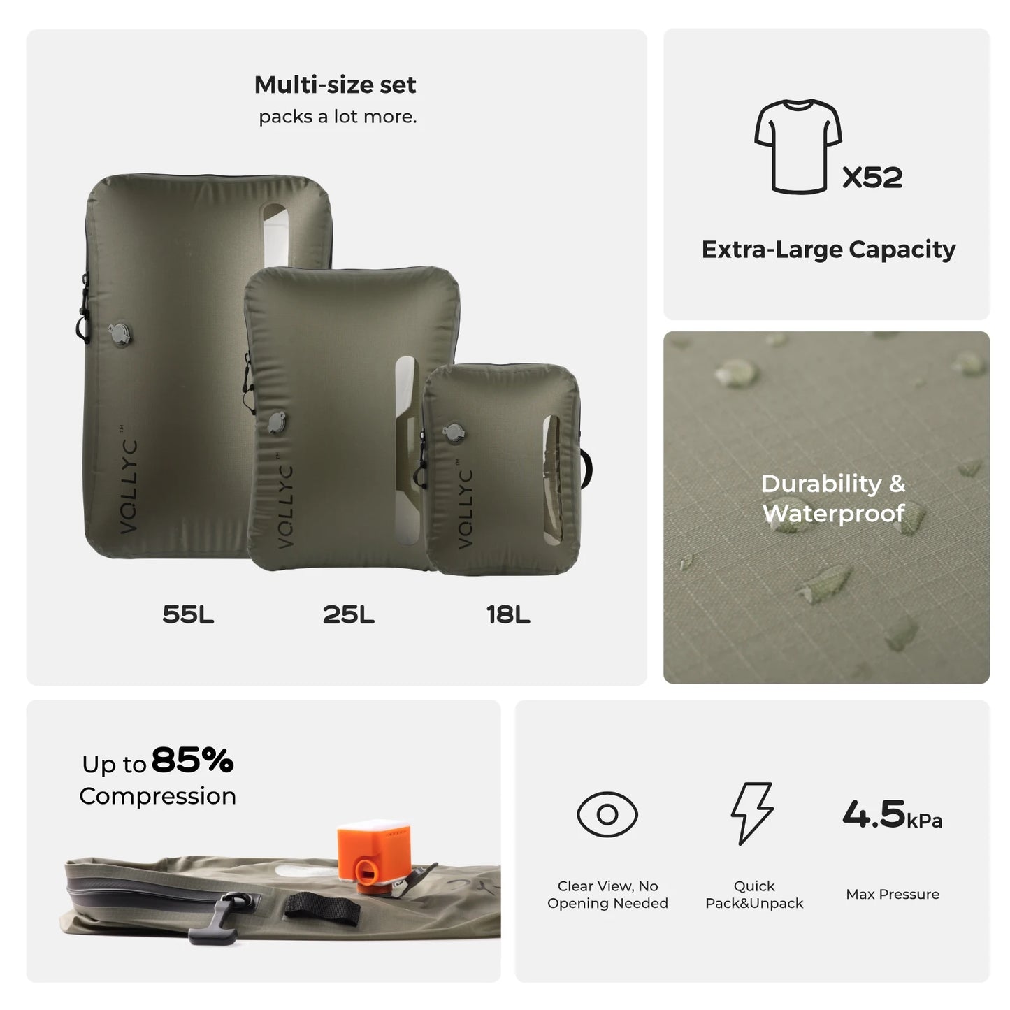 EZYPACK Vacuum Compression Backpack