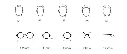 Titanium Retro Round Glasses