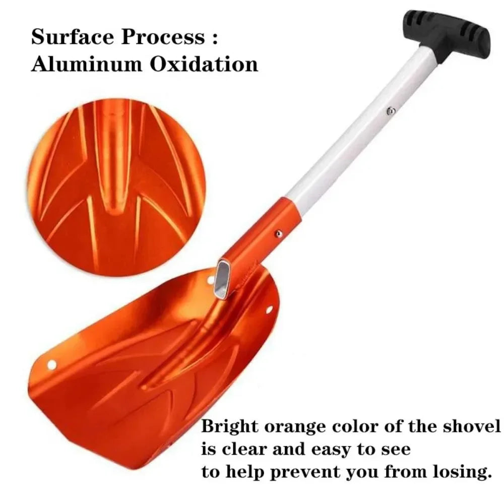 Telescopic Aluminum Snow Shovel | Portable Collapsible Winter Snow and Ice Shovel