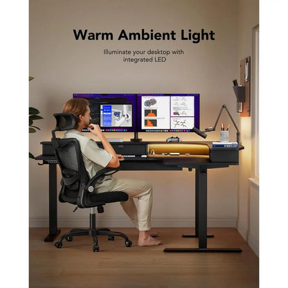 L-Shaped Electric Standing Desk
