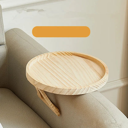 Wooden Sofa Arm Clip-On Tray