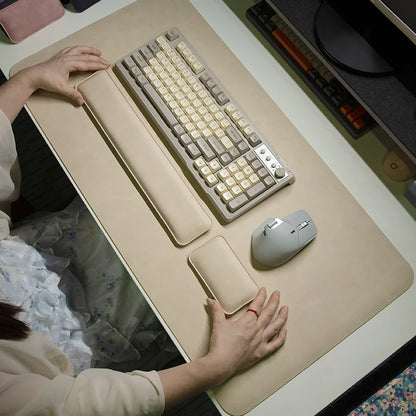 Leather Desk Pad & Wrist Rest Set
