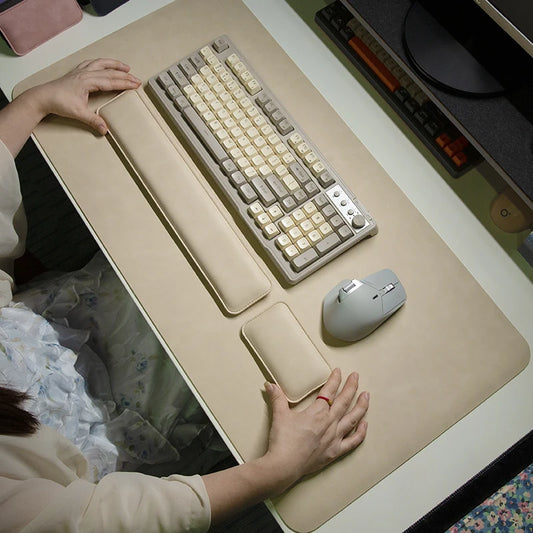 Leather Desk Pad & Wrist Rest Set