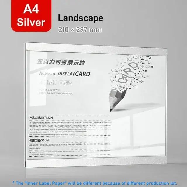 Magnetic Acrylic Photo Frame, Adhesive Mount