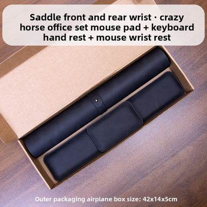 Leather Desk Pad & Wrist Rest Set