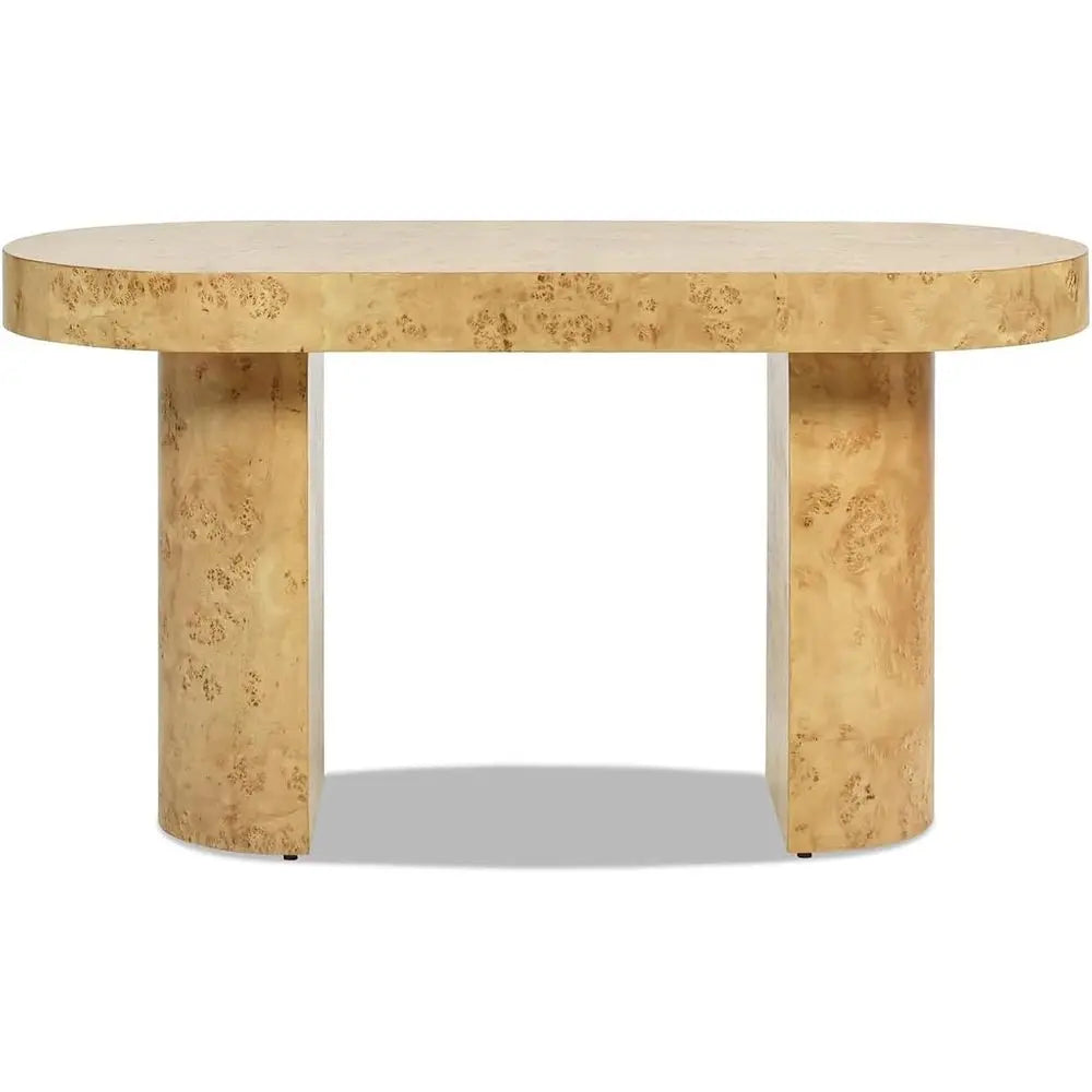 Burl Wood Oval Desk
