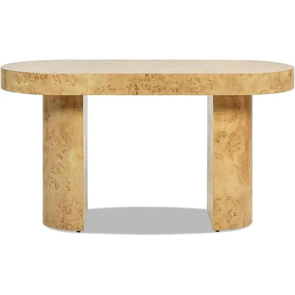 Burl Wood Oval Desk