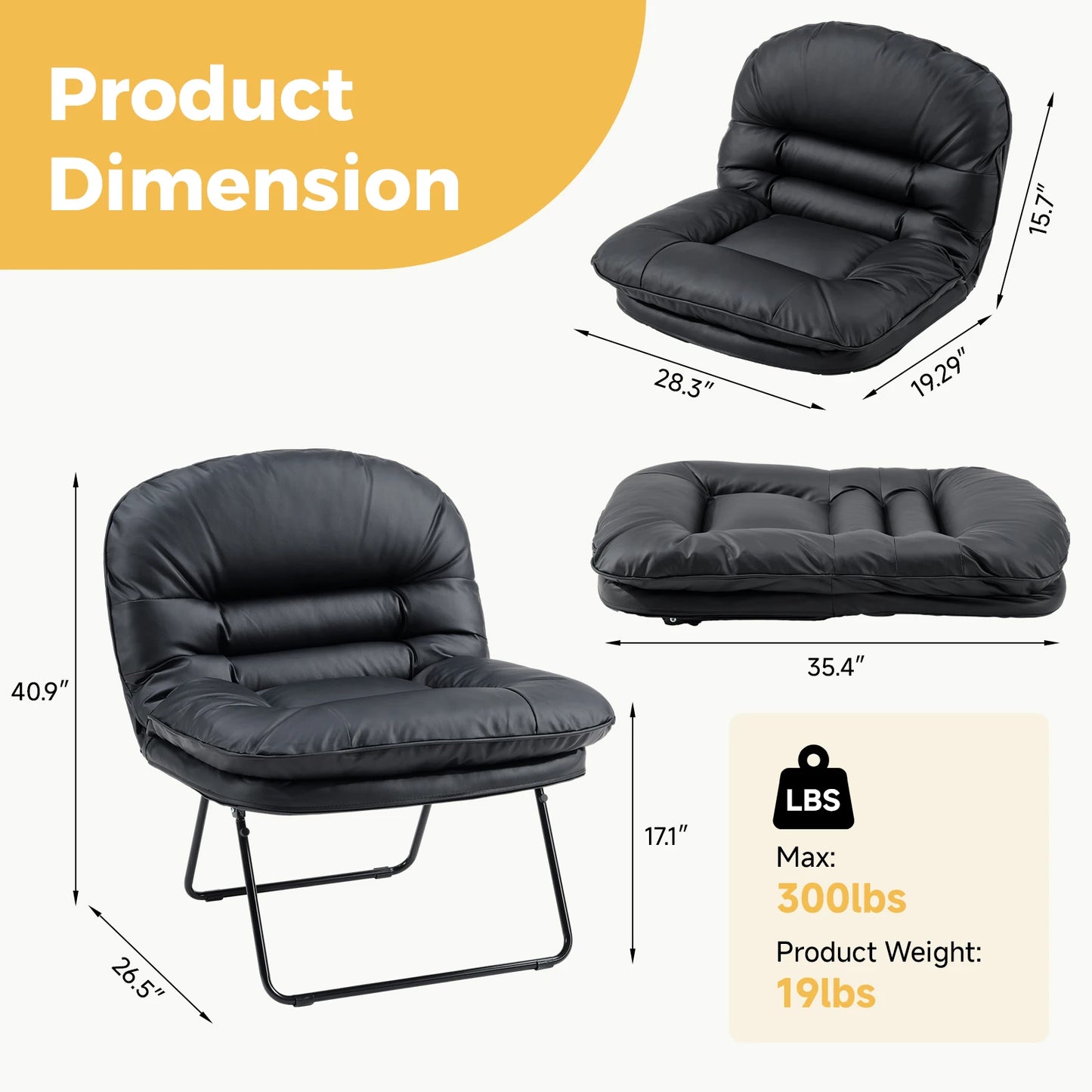 Luna Folding Saucer Chair