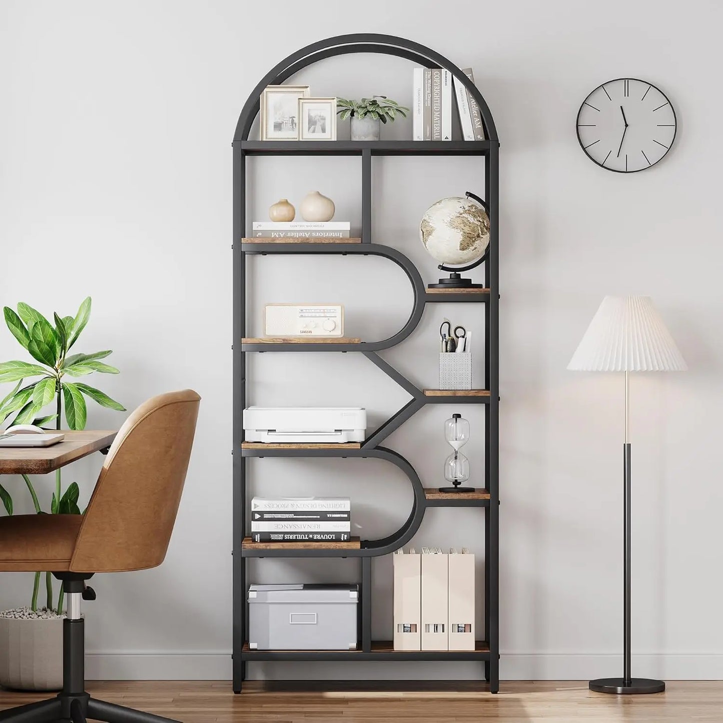 Archeon 6-Tier Geometric Bookcase