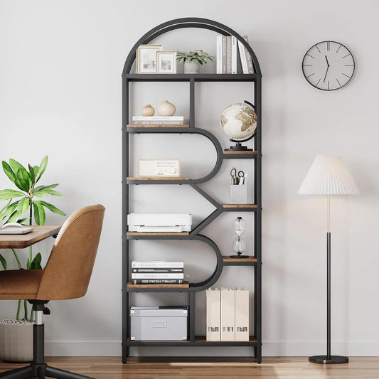 Archeon 6-Tier Geometric Bookcase