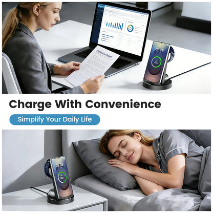 FlexCharge Voyager 3-in-1 Magnetic Wireless Charging Station