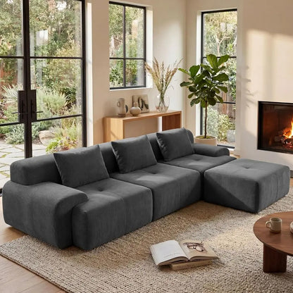 Oversized Corduroy Sectional Sofa