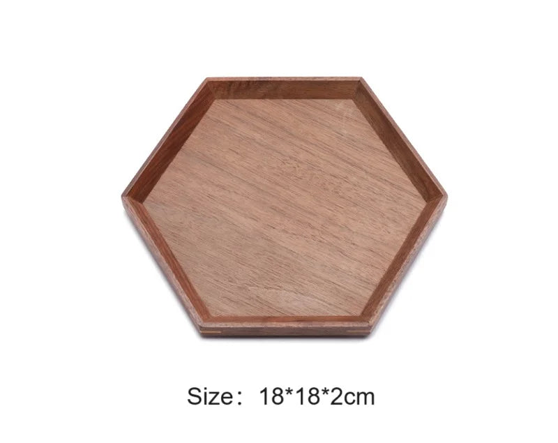 Black Walnut Hexagon Fruit Tray