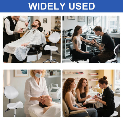 Rolling Saddle Chair with Back Support