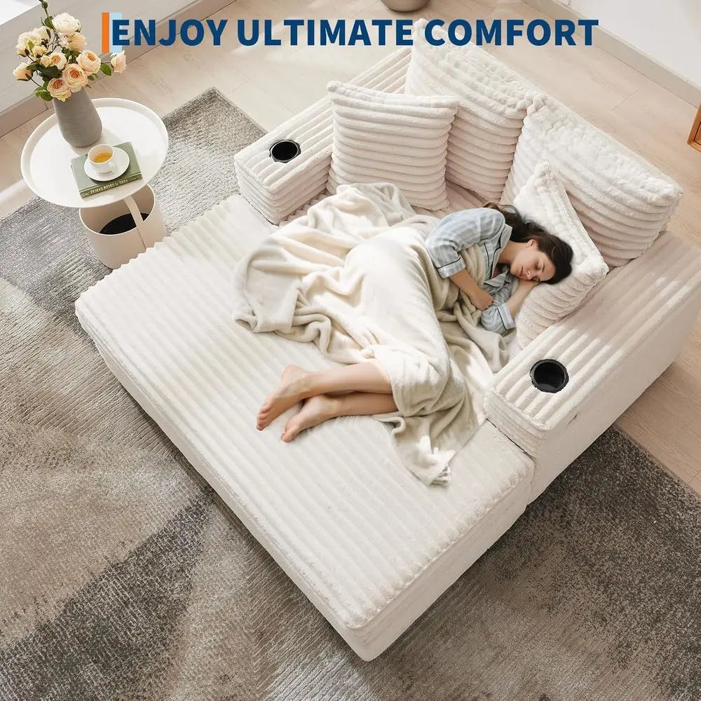 Castellan Oversized Chaise Sofa Bed