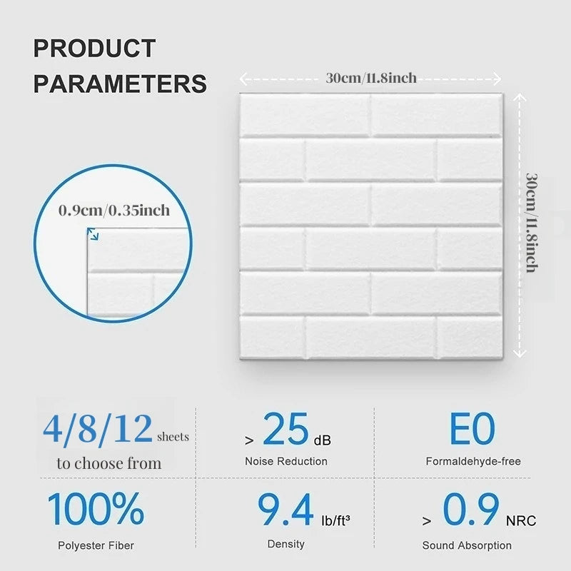 Felt Acoustic Brick Wall Panels
