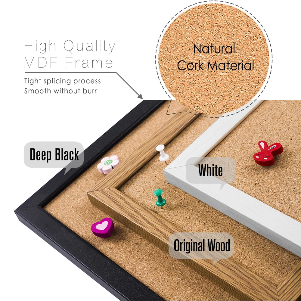 BlackCork Tile Bulletin Board Set