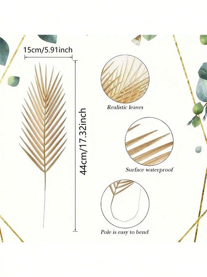 Artificial Palm Leaves (Gold)