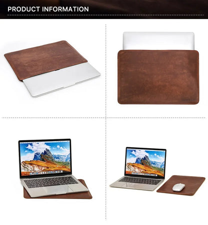 Hand-Made Cowhide Leather Laptop Bag