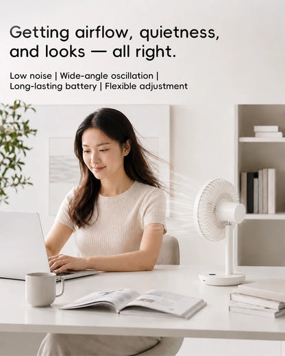 Smart Oscillating Desk Fan