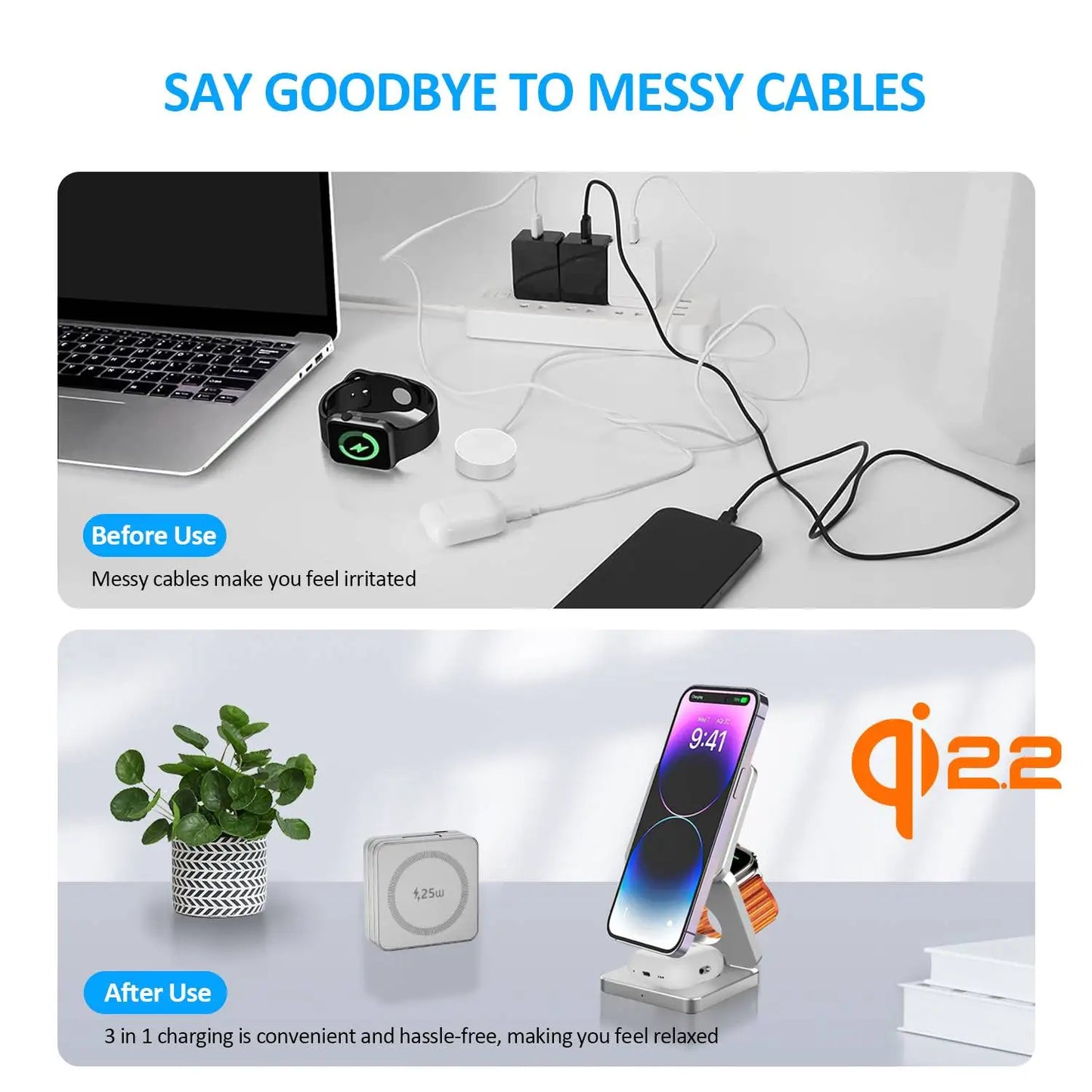 UltraFold 25W 3-in-1 Fast Wireless Charging Station