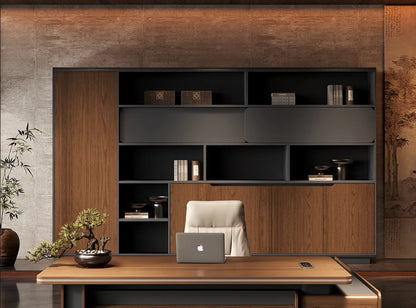 Designer Italian Solid Wood Executive L-Shaped Desk