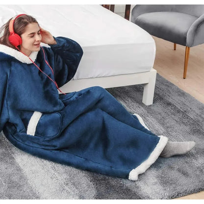 Oversized Fleece Blanket Hoodie