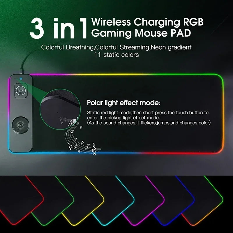RGBCharge Wireless Keyboard Desk Pad