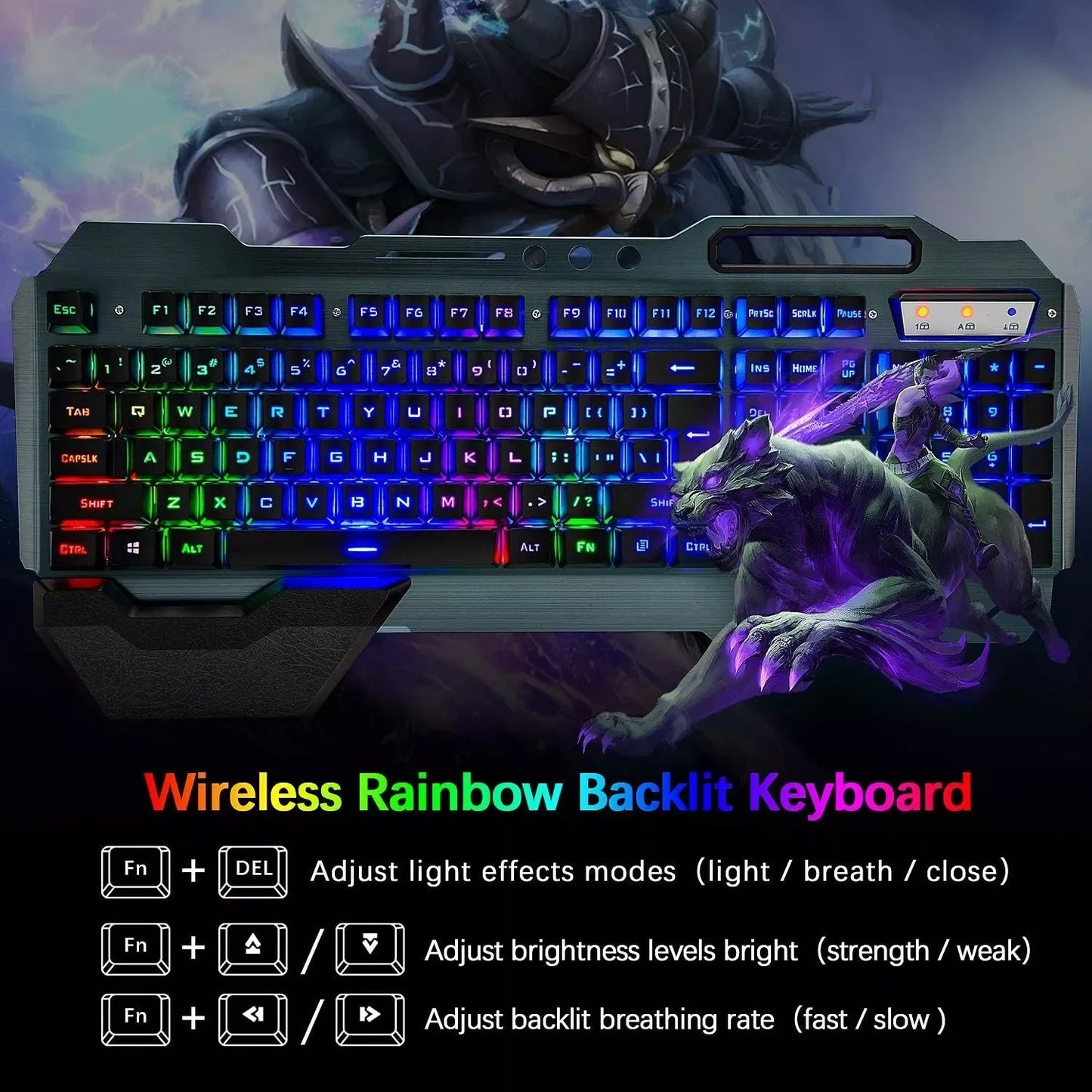 Wireless Gaming Keyboard and Mouse Combo