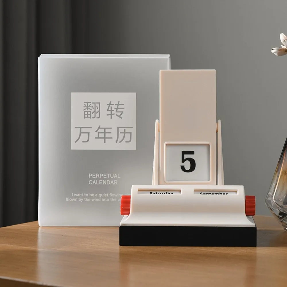NordicFlip Retro Rotating Desk Calendar