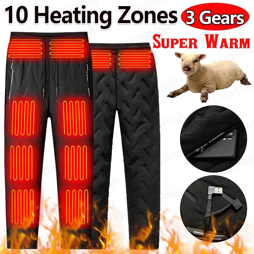 USB Heated Hiking Pants | 10 Heating Zones, 3 Heat Modes