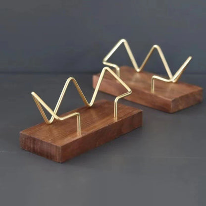 WoodDesk Card Holder Organizer Stand