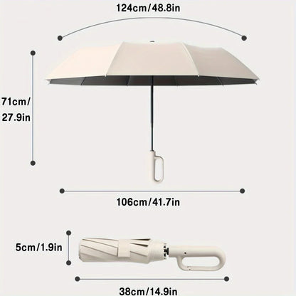 Windproof Folding Umbrella, Large Grip Handle