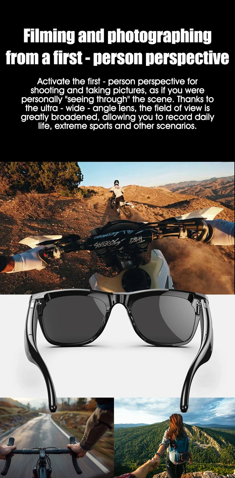 4K AI Smart Glasses with Camera & Translator