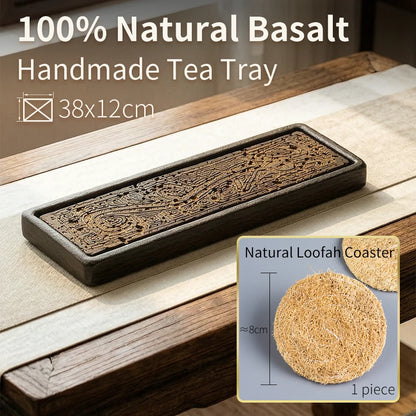 Volcanic Basalt Dragon Tea Tray