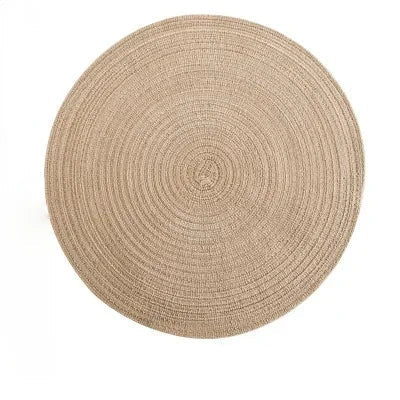 Round Woven Ramie Placemats, Set of 6