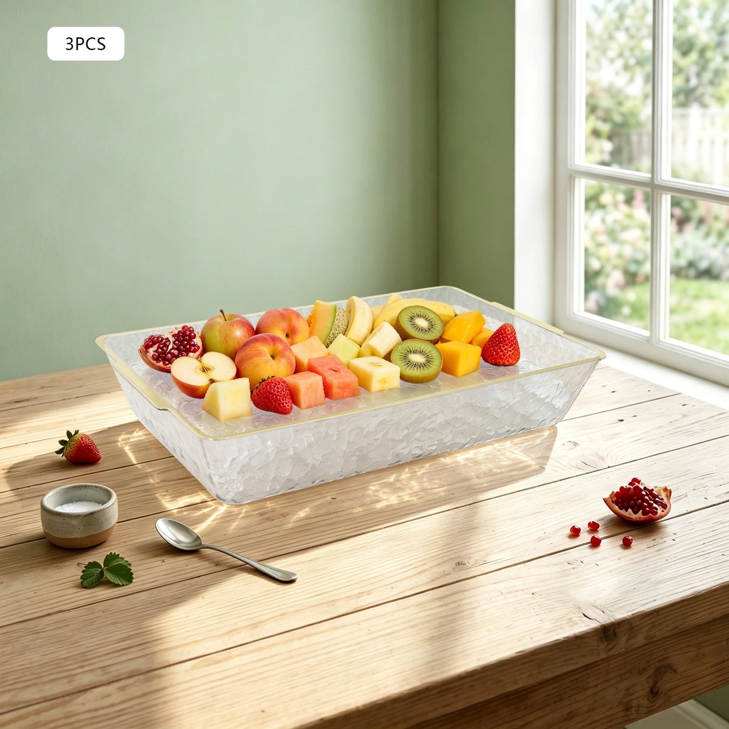 Chilled Serving Tray and Bowl Set