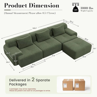 Meadow Corduroy Sectional