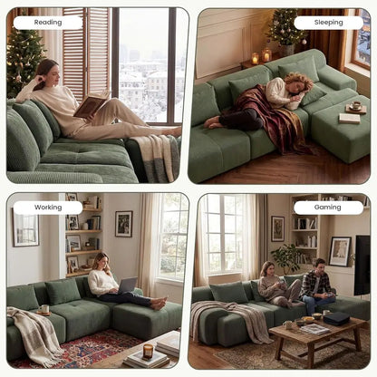 Meadow Corduroy Sectional