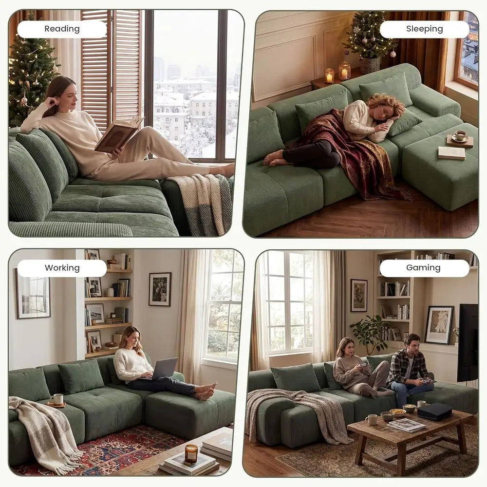 Meadow Corduroy Sectional