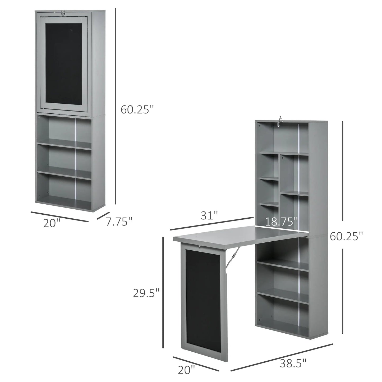 Homcom Fold-Out Wall Mount Desk