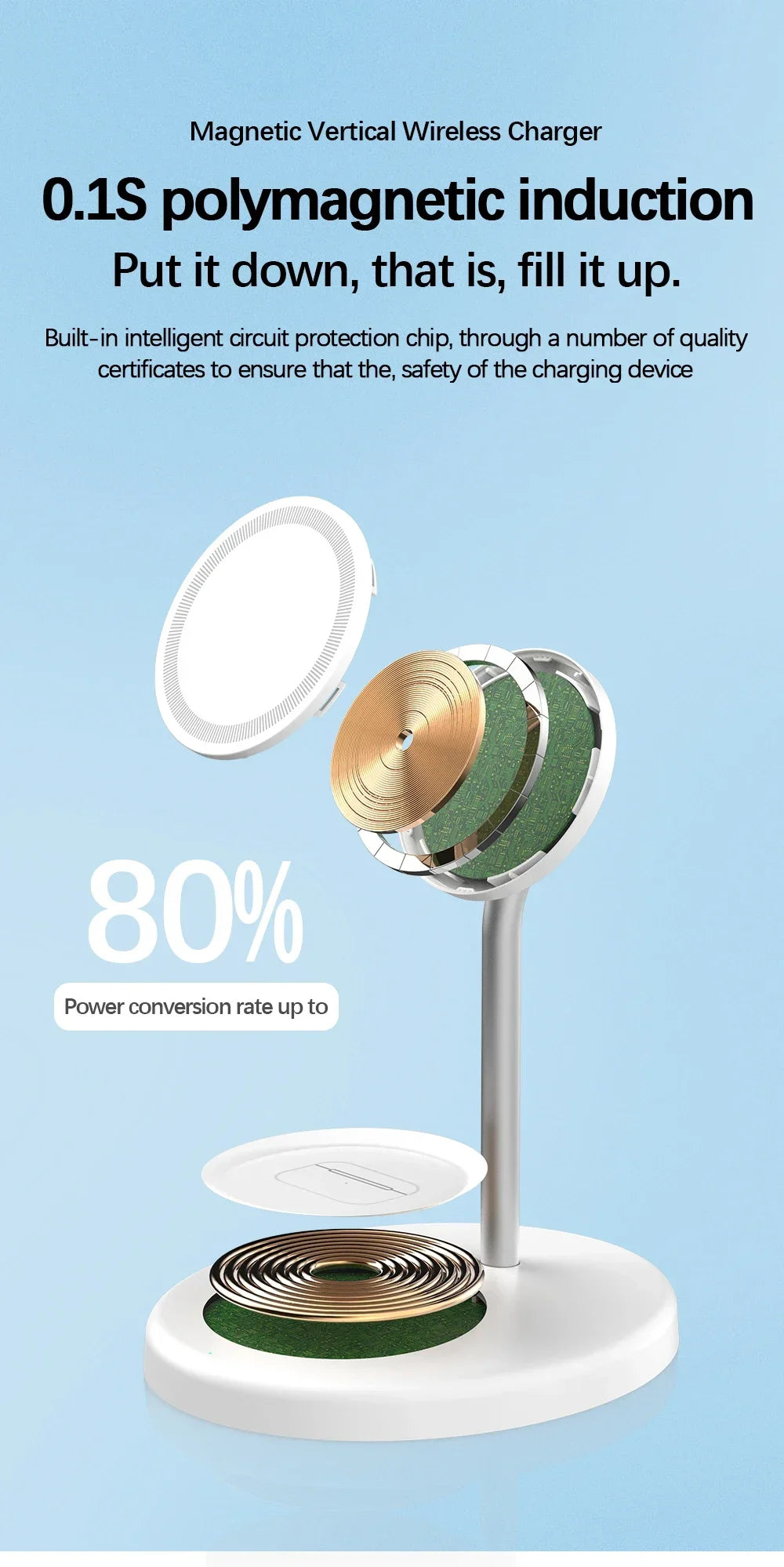 MagStand Duo Magnetic Wireless Charging Station